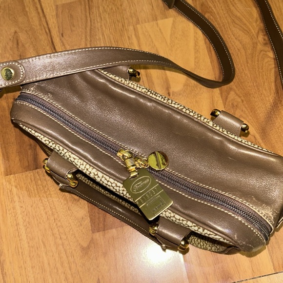 Borbonese Redwall Quail Pattern 2 Way Mini Shoulder Bag Handbag - Picture 8 of 16